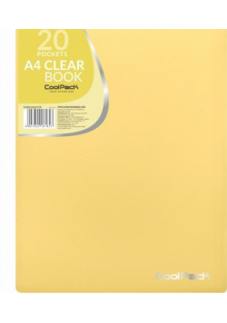Teczka clear book A4 Coolpack Pastel 20 koszulek żółty