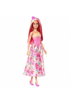 Barbie Księżniczka Lalka różowy strój HRR08