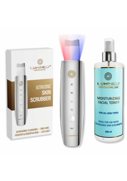 Peeling Kawitacyjny Led + tonik nawilżający LUMINEO