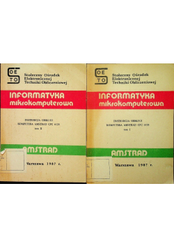 Instrukcja obsługi Komputera Amstrad CPC 6128 Tom 1 i 2