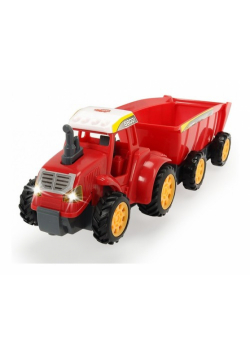 Traktor z przyczepą 28 cm czerwony