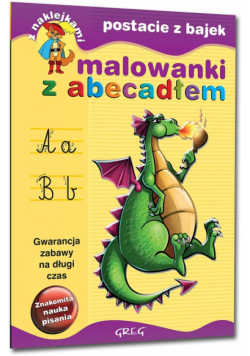 Malowanki z abecadłem Postacie z bajek + pisak