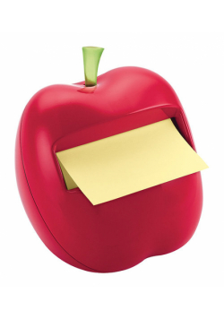 Podajnik do bloczków samoprzylepnych jabłko  POST-IT® (APL-330)czerwony + bloczek