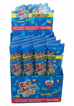 Klej szkolny Flamingo display 16x50g