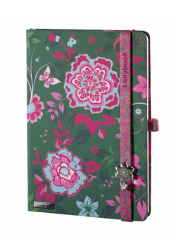 Notes A6 Flowers Beauty zielony linia