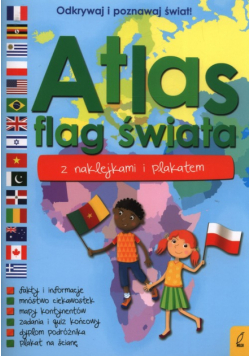 Atlas flag świata z naklejkami i plakatem