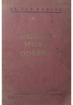 Kazania Mowy Odezwy  1933 r.