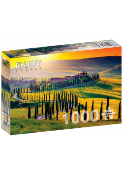 Puzzle 1000 Zachód słońca w Toskanii, Włochy