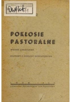 Pokłosie Pastoralne, 1938 r.