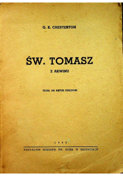 Św Tomasz z Akwinu 1949 r.