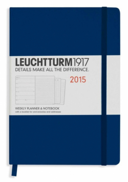 Kalendarz 2015 z notatnikiem Medium Leuchtturm1917 tygodniowy morski