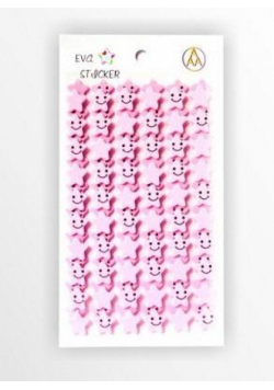 Stiker Gwiazdka piankowy jasny róż