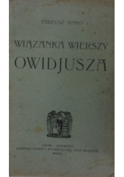 Wiązanka wierszy Owidjusza, 1920r.
