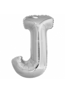 Balon foliowy litera J srebrna 58x86cm