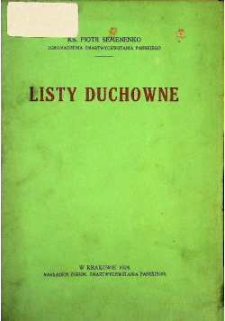 Listy Duchowne 1924 r.