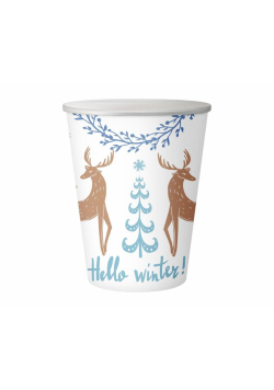 Kubeczki papierowe Hello Winter 250ml 6szt