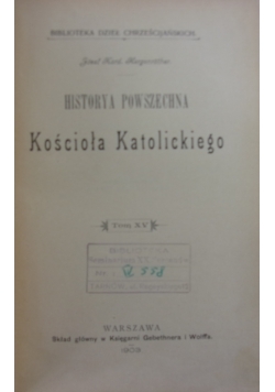 Historya Powszechna Kościoła Katolickiego XV, 1903r.