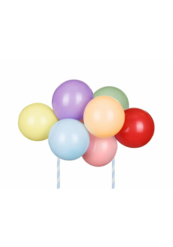 Balonowy topper na tort tęcza mix 29cm