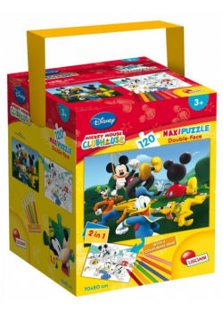 Puzzle w walizce Maxi dwustronne Klub Przyjaciół Myszki Miki 120