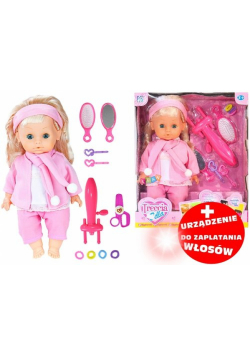 Lalka z długimi włosami + akcesoria do czesania