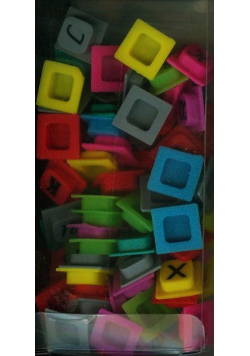Puzzle silikonowe alfabet mix 100szt