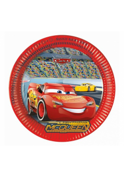 Talerzyki papierowe Cars 3 23 cm 8 sztuk