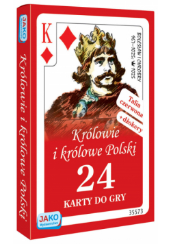 Karty 24 Królowie i królowe Polski Talia czerwona