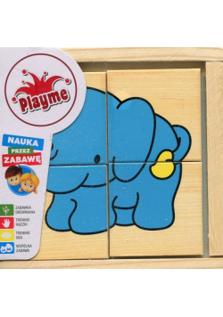 Układanka drewniana Zwierzęta Playme