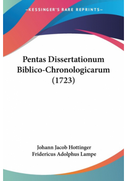 Pentas Dissertationum Biblico-Chronologicarum (1723)