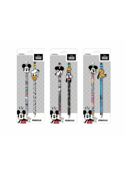 Ołówki z gumową nakładką Disney fashion Mickey Mouse 2 szt. mix