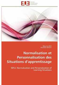 Normalisation et personnalisation des  situations d apprentissage