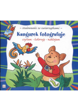 Malowanki ze zwierzątkami Kangurek fotografuje