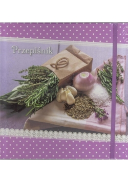 Przepiśnik Fiolet białe kropki