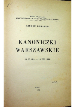 Kanoniczki warszawskie