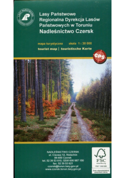 Nadleśnictwo Czersk mapa turystyczna 1:30 000