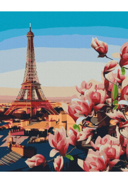 Malowanie po numerach Paryskie Magnolie