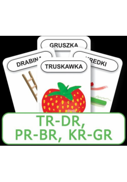 Karty Logopedyczny Piotruś Część XIV - głoski TR-DR, PR-BR, KR-GR