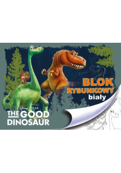 Blok rysunkowy A4 Dobry dinozaur  20 kartek z pierwszą stroną do kolorowania