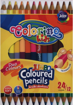 Kredki ołówkowe Colorino dwustronne trójkątne Jumbo 12 sztuk/24 kolory