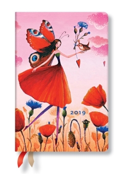 Kalendarz książkowy midi 2019 12M Poppy Field