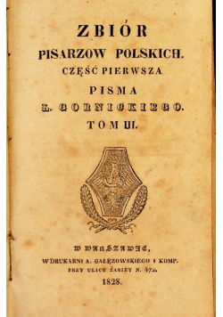 Zbiór Pisarzów Polskich Część 1 do 3 1828 r.