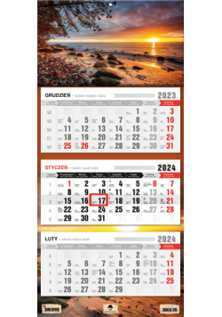 Kalendarz 2024 trójdzielny Plaża Orłowo KT-1 v51