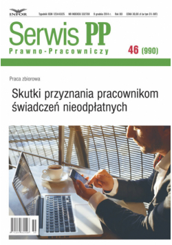 Skutki przyznania pracownikom świadczeń nieodpłatnych