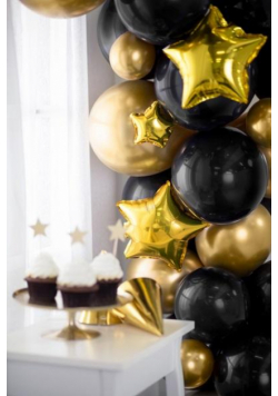 Balony foliowe Gwiazdka 12cm złoty 25 sztuk