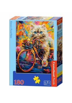 Puzzle 180 Kitten's Floral Ride CASTOR