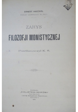 Zarys Filozofji Monistycznej 1905r.