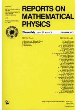 Reports on Mathematical Physics 72/3