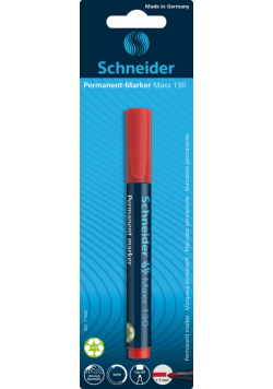 Marker permanentny okrągła końcówka Schneider Maxx 130 czerwony blister