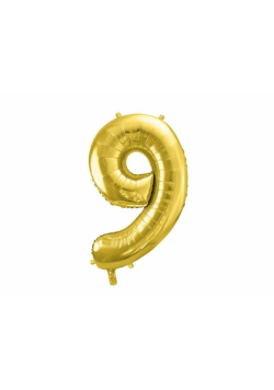 Balon foliowy 9 jasny złoty 72cm