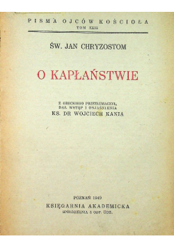 O kapłaństwie 1949  r.